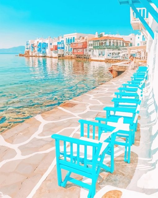 Mykonos Island Greece Paint By Numbers