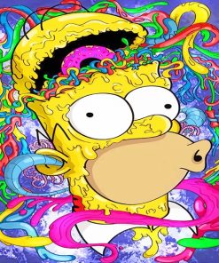 Crazy Homer Simpson Paint by Numbers