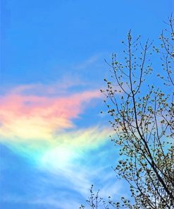 Aesthetic Rainbow Clouds paint by number