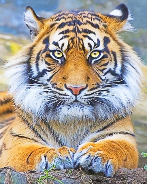 Beautiful tiger eyes adult paint by numbers