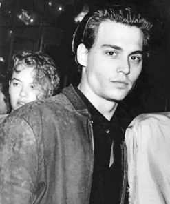 Black And White Young Johnny Deep Paint By Numbers