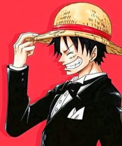 Classy Luffy One Piece adult paint by numbers