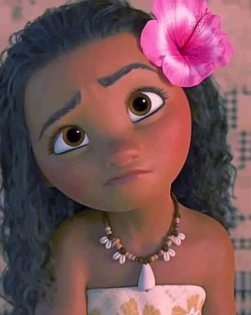 Cute Moana adult paint by numbers