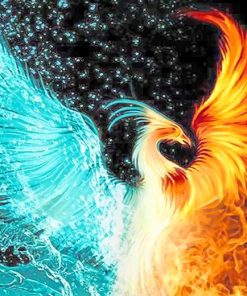 Fire And Water Phoenix adult paint by numbers