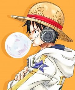 Funny Luffy One Piece adult paint by numbers