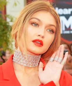 Gigi Hadid painting by numbers