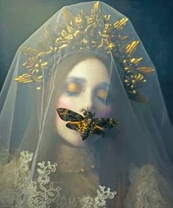 Gothic Butterfly Bride paint by numbers