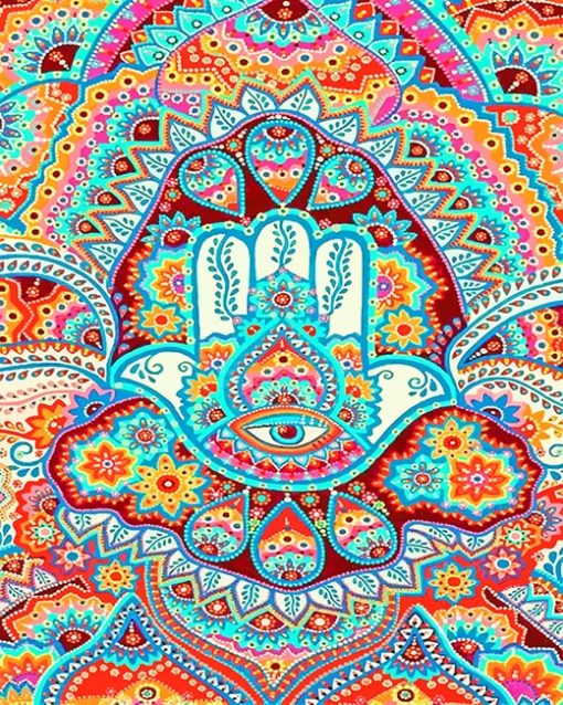 Hamsa Hand Mandala Paint By Number