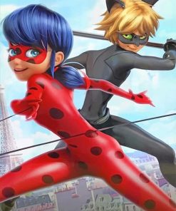 Ladybug And Cat Noir paint by number