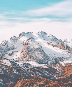 Landscape Snowy Mountains paint by number