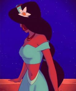 Princess Jasmine Aesthetic Cartoon adult paint by numbers