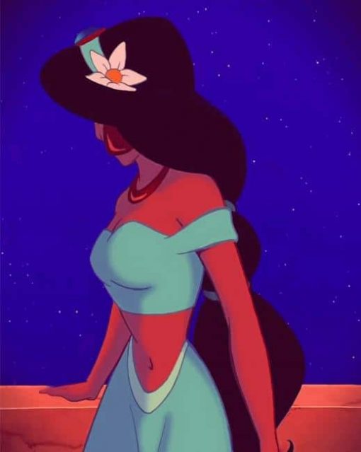 Princess Jasmine Aesthetic Cartoon adult paint by numbers