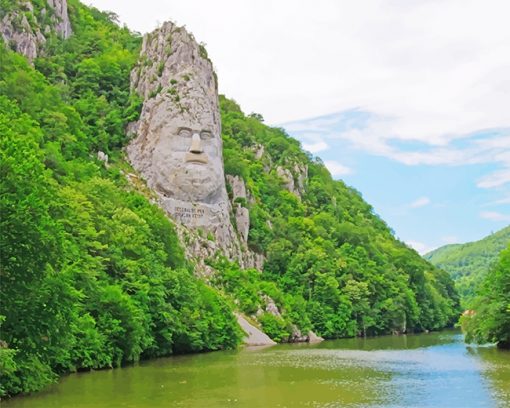 Rock Sculpture Of Decebalus paint by number