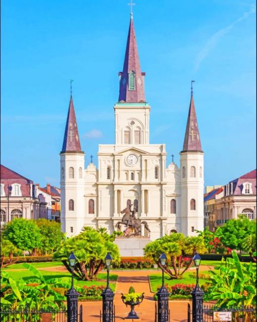 Saint Louis Cathedral New Orleans paint by number