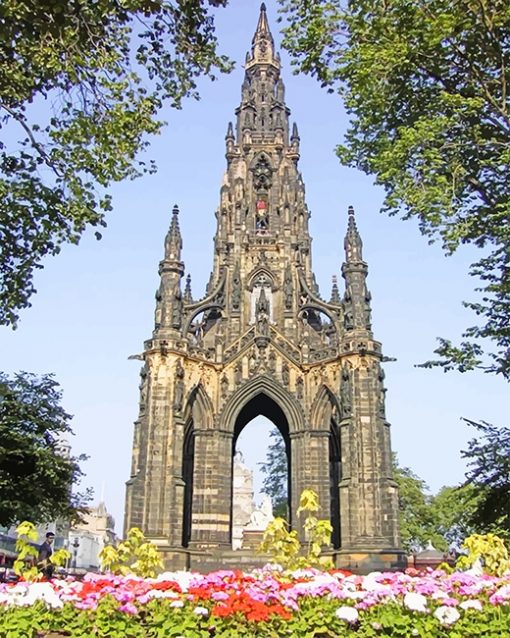 Scott Monument Edinburgh Paint By Numbers