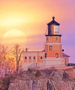 Split Rock Lighthouse State Park adult paint by numbers