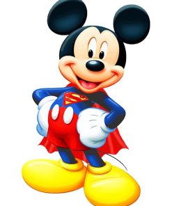 Superman Mickey Mouse paint by number