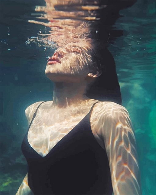 Woman Under Water paint By Numbers