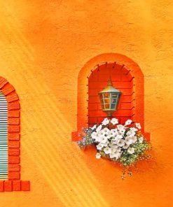 Aesthetic Burnt Orange Wall Paint By numbers