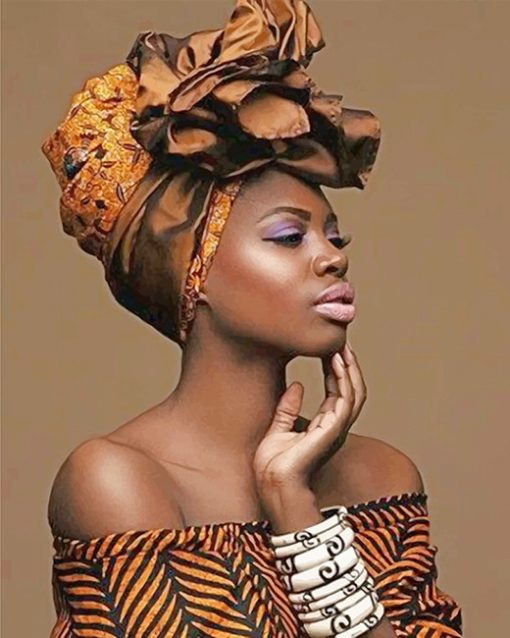 African Woman Beauty paint by number