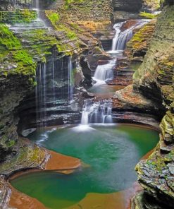 Amazing Nature Rainbow Waterfall paint by numbers