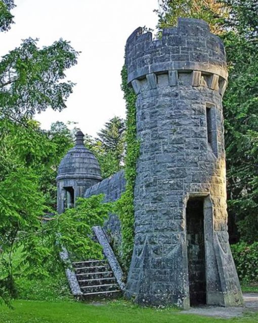 Ashford Castle Ruins Ireland paint by numbers