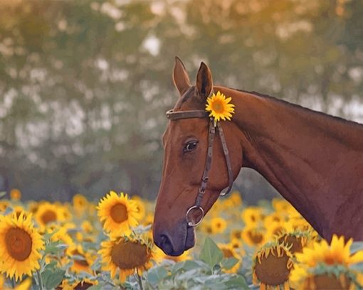 Beautiful Brown Horse paint by number