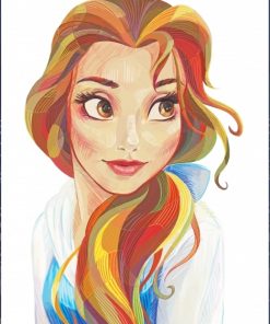 Belle the Beauty and the Beast paint by numbers