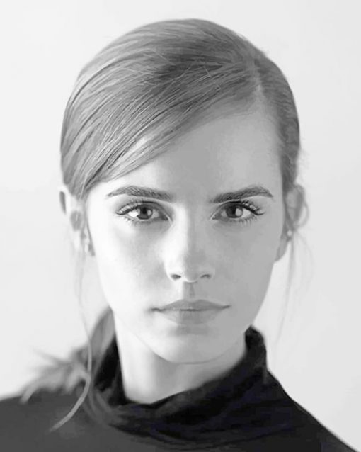 Black And White Classy Emma Watson Paint By Numbers