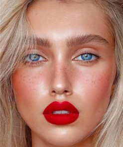 Blonde Red Lip paint by number