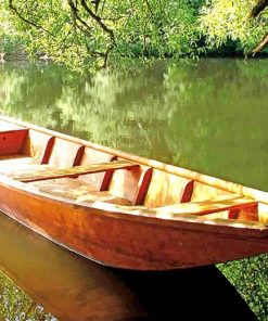 Boat on a River paint by numbers