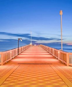 Brown Bridge Blue Sky paint by number