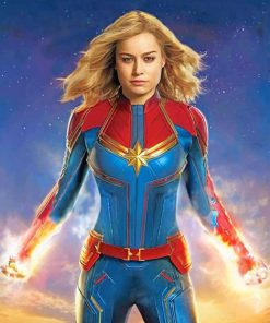 captain marvel woman adult paint by numbers