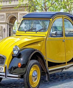 Citroen 2cv Mini Car Paint By Numbers