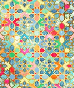 Moroccan Colorful Mosaic paint by number