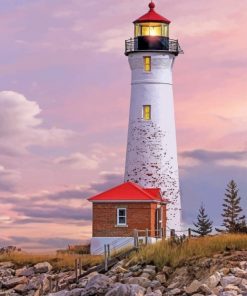 Crisp Point Lighthouse Michigan Paint By Numbers