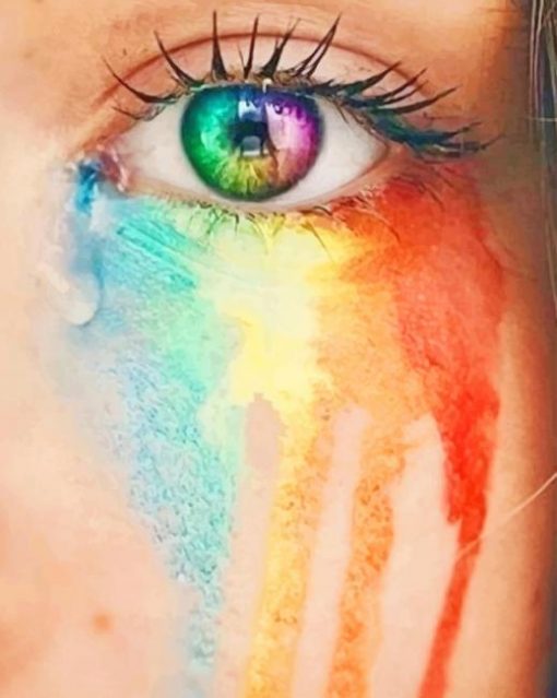 Crying Rainbow paint By numbers