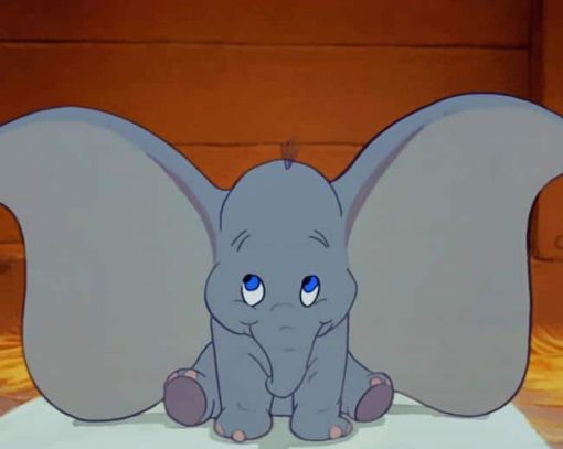 Cute Dumbo paint by numbers