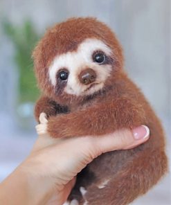 Cute Looking Sloth Paint By Numbers