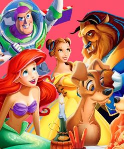 Disney Cartoon Characters Paint By Numbers