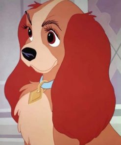 Disney Characters Lady and The Tramp paint by numbers