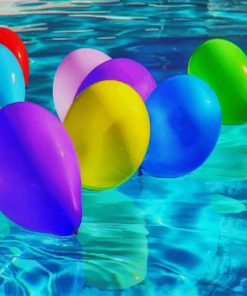 Floating Colorful Balloons paint by number