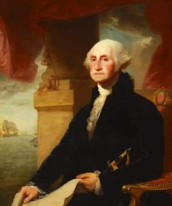 Gilbert Stuart George Washington paint by number