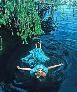 Girl Laying On The Water Paint By Numbers