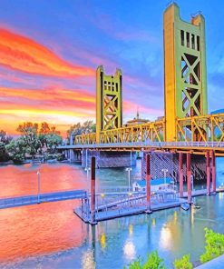 Golden Gate Bridge California paint by number