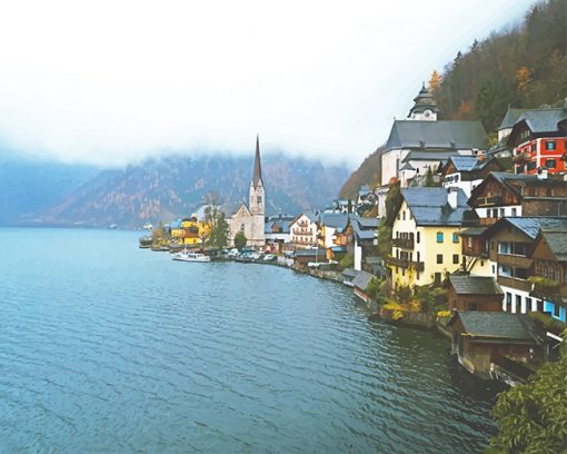 Hallstatt Austria paint by number