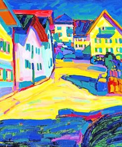 Houses In Murnau Wassily Kandinsky paint By Numbers