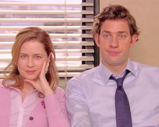 Jim Halpert Pam Beesly The Office paint by number