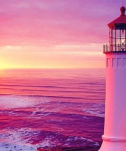 Light House Sunset Paint By Numbers