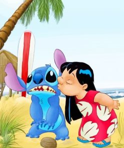 Lilo Kissing Stitch Paint By Numbers